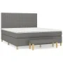 Box spring bed with dark gray fabric mattress 160x200 cm by , Beds and slatted bases - Ref: Foro24-3137326, Price: 594,47 €, ...