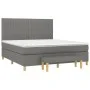 Box spring bed with dark gray fabric mattress 160x200 cm by , Beds and slatted bases - Ref: Foro24-3137326, Price: 594,47 €, ...