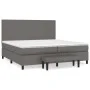 Box spring bed with gray synthetic leather mattress 200x200 cm by , Beds and slatted bases - Ref: Foro24-3137567, Price: 791,...
