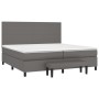 Boxspringbett mit grauer Kunstledermatratze 200x200 cm von , Betten und Lattenroste - Ref: Foro24-3137567, Preis: 784,30 €, R...