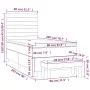 Box spring bed with light gray velvet mattress 80x200 cm by , Beds and slatted bases - Ref: Foro24-3137869, Price: 334,53 €, ...