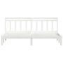 Estructura de cama madera maciza de pino blanco 200x200 cm