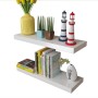 2 Stück weiße MDF-Wandregale für Bücher/DVDs von vidaXL, Regale und Regale - Ref: Foro24-242183, Preis: 36,18 €, Rabatt: %