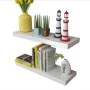 2pcs White MDF Floating Wall Shelves for Books/DVD by vidaXL, Shelves and shelves - Ref: Foro24-242183, Price: 35,63 €, Disco...