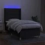 Box spring bed mattress and LED lights black fabric 80x200 cm by , Beds and slatted bases - Ref: Foro24-3138911, Price: 336,5...