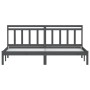 Estructura de cama de madera maciza de pino gris 200x200 cm