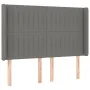 Cama box spring colchón y luces LED tela gris oscuro 140x200 cm de , Camas y somieres - Ref: Foro24-3139038, Precio: 507,39 €...