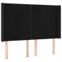 Box spring bed with mattress and LED black velvet 140x200 cm by , Beds and slatted bases - Ref: Foro24-3139687, Price: 472,76...