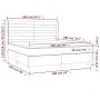 Box spring bed with mattress and LED dark gray velvet 160x200 cm by , Beds and slatted bases - Ref: Foro24-3139632, Price: 52...