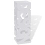 Paragüero cuadrado blanco de acero, 48.5 cm, guarda bastones de vidaXL, Paragüeros - Ref: Foro24-242467, Precio: 30,99 €