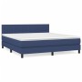 Boxspringbett mit blauer Stoffmatratze 160x200 cm von , Betten und Lattenroste - Ref: Foro24-3140231, Preis: 484,98 €, Rabatt: %