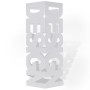 Paragüero cuadrado blanco de acero, 48.5 cm, guarda bastones de vidaXL, Paragüeros - Ref: Foro24-242467, Precio: 30,99 €
