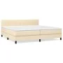 Box spring bed with cream fabric mattress 200x200 cm by , Beds and slatted bases - Ref: Foro24-3140246, Price: 592,54 €, Disc...