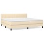Boxspringbett mit cremefarbener Stoffmatratze 200x200 cm von , Betten und Lattenroste - Ref: Foro24-3140246, Preis: 555,06 €,...