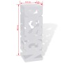Paragüero cuadrado blanco de acero, 48.5 cm, guarda bastones de vidaXL, Paragüeros - Ref: Foro24-242467, Precio: 30,99 €
