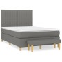 Box spring bed with dark gray fabric mattress 140x200 cm by , Beds and slatted bases - Ref: Foro24-3137318, Price: 546,58 €, ...