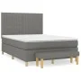 Box spring bed with dark gray fabric mattress 140x200 cm by , Beds and slatted bases - Ref: Foro24-3137318, Price: 533,15 €, ...