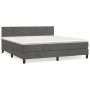 Boxspringbett mit dunkelgrauer Samtmatratze 160x200 cm von , Betten und Lattenroste - Ref: Foro24-3141372, Preis: 480,01 €, R...