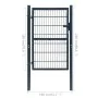 Individual 2D fence gate anthracite gray 106x230 cm by vidaXL, garden gates - Ref: Foro24-141745, Price: 209,50 €, Discount: %