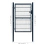 Individuelles 2D-Zauntor Anthrazitgrau 106x230 cm von vidaXL, Gartentore - Ref: Foro24-141745, Preis: 217,78 €, Rabatt: %
