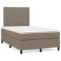 Box spring bed with taupe gray fabric mattress 120x200 cm by , Beds and slatted bases - Ref: Foro24-3141925, Price: 381,36 €,...