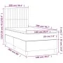 Box spring bed with black fabric mattress 100x200 cm by , Beds and slatted bases - Ref: Foro24-3142475, Price: 323,70 €, Disc...