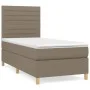 Box spring bed with taupe gray fabric mattress 80x200 cm by , Beds and slatted bases - Ref: Foro24-3142373, Price: 351,86 €, ...