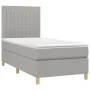 Box spring bed with light gray fabric mattress 80x200 cm by , Beds and slatted bases - Ref: Foro24-3142449, Price: 303,72 €, ...
