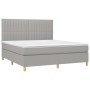 Boxspringbett mit hellgrauer Stoffmatratze 160x200 cm von , Betten und Lattenroste - Ref: Foro24-3142505, Preis: 555,79 €, Ra...