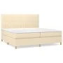 Boxspringbett mit cremefarbener Stoffmatratze 200x200 cm von , Betten und Lattenroste - Ref: Foro24-3142526, Preis: 644,98 €,...