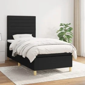 Box spring bed with black fabric mattress 80x200 cm by , Beds and slatted bases - Ref: Foro24-3142371, Price: 307,97 €, Disco...