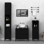 Armario de baño madera contrachapada negro 30x30x190 cm de , Muebles de baño - Ref: Foro24-819797, Precio: 95,97 €, Descuento: %