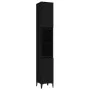 Armario de baño madera contrachapada negro 30x30x190 cm de , Muebles de baño - Ref: Foro24-819797, Precio: 95,97 €, Descuento: %