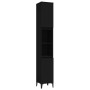 Armario de baño madera contrachapada negro 30x30x190 cm de , Muebles de baño - Ref: Foro24-819797, Precio: 97,25 €, Descuento: %