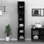 Schwarzer Badezimmerschrank aus Sperrholz, 30 x 30 x 190 cm von , Badezimmermöbel - Ref: Foro24-819797, Preis: 97,25 €, Rabat...
