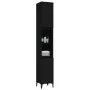Armario de baño madera contrachapada negro 30x30x190 cm de , Muebles de baño - Ref: Foro24-819797, Precio: 95,97 €, Descuento: %