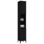 Armario de baño madera contrachapada negro 30x30x190 cm de , Muebles de baño - Ref: Foro24-819797, Precio: 97,25 €, Descuento: %