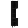 Armario de baño madera contrachapada negro 30x30x190 cm de , Muebles de baño - Ref: Foro24-819797, Precio: 97,25 €, Descuento: %