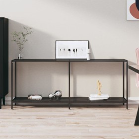 Black tempered glass console table 180x35x75.5 cm by , Side tables - Ref: Foro24-331703, Price: 117,89 €, Discount: %