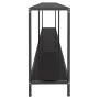 Mesa de consola vidrio templado negro 180x35x75,5 cm de , Mesas auxiliares - Ref: Foro24-331703, Precio: 115,77 €, Descuento: %