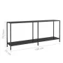 Mesa de consola vidrio templado negro 180x35x75,5 cm de , Mesas auxiliares - Ref: Foro24-331703, Precio: 115,77 €, Descuento: %