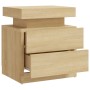 Nachttisch aus Sonoma-Eichen-Engineered-Holz 45x35x52 cm von vidaXL, Nachttische - Ref: Foro24-326852, Preis: 86,99 €, Rabatt: %