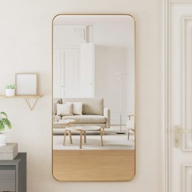 Espejo de pared rectangular dorado 50x100 cm