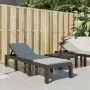 Lounger with anthracite gray PP cushions by , Loungers - Ref: Foro24-364723, Price: 159,73 €, Discount: %