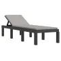 Lounger with anthracite gray PP cushions by , Loungers - Ref: Foro24-364723, Price: 159,73 €, Discount: %
