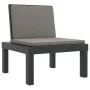 Lounger with anthracite gray PP cushions by , Loungers - Ref: Foro24-364723, Price: 159,73 €, Discount: %