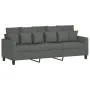3-seater sofa with stool in dark gray fabric 180 cm by , Sofas - Ref: Foro24-3201090, Price: 298,28 €, Discount: %