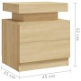 Nachttisch aus Sonoma-Eichen-Engineered-Holz 45x35x52 cm von vidaXL, Nachttische - Ref: Foro24-326852, Preis: 86,99 €, Rabatt: %