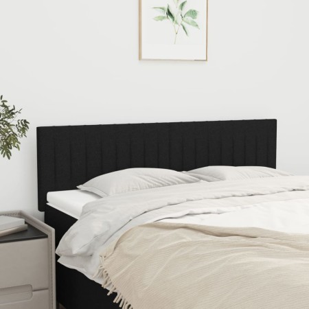 Headboards 2 units black fabric 72x5x78/88 cm by , Headboards and footboards - Ref: Foro24-346244, Price: 52,86 €, Discount: %