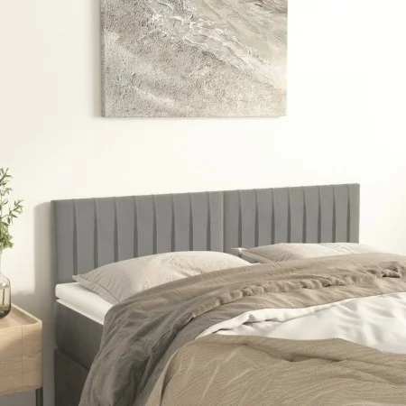 Headboards 2 units light gray velvet 72x5x78/88 cm by , Headboards and footboards - Ref: Foro24-346250, Price: 62,22 €, Disco...